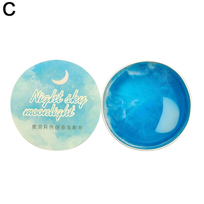 Starry Sky Cleaning Soap for Brushes, Makeup Sponges, Powder Puffs, Makeup Brushes, Washing Soap, Makeup Remover Soap, Cleansing, Multi-Foaming